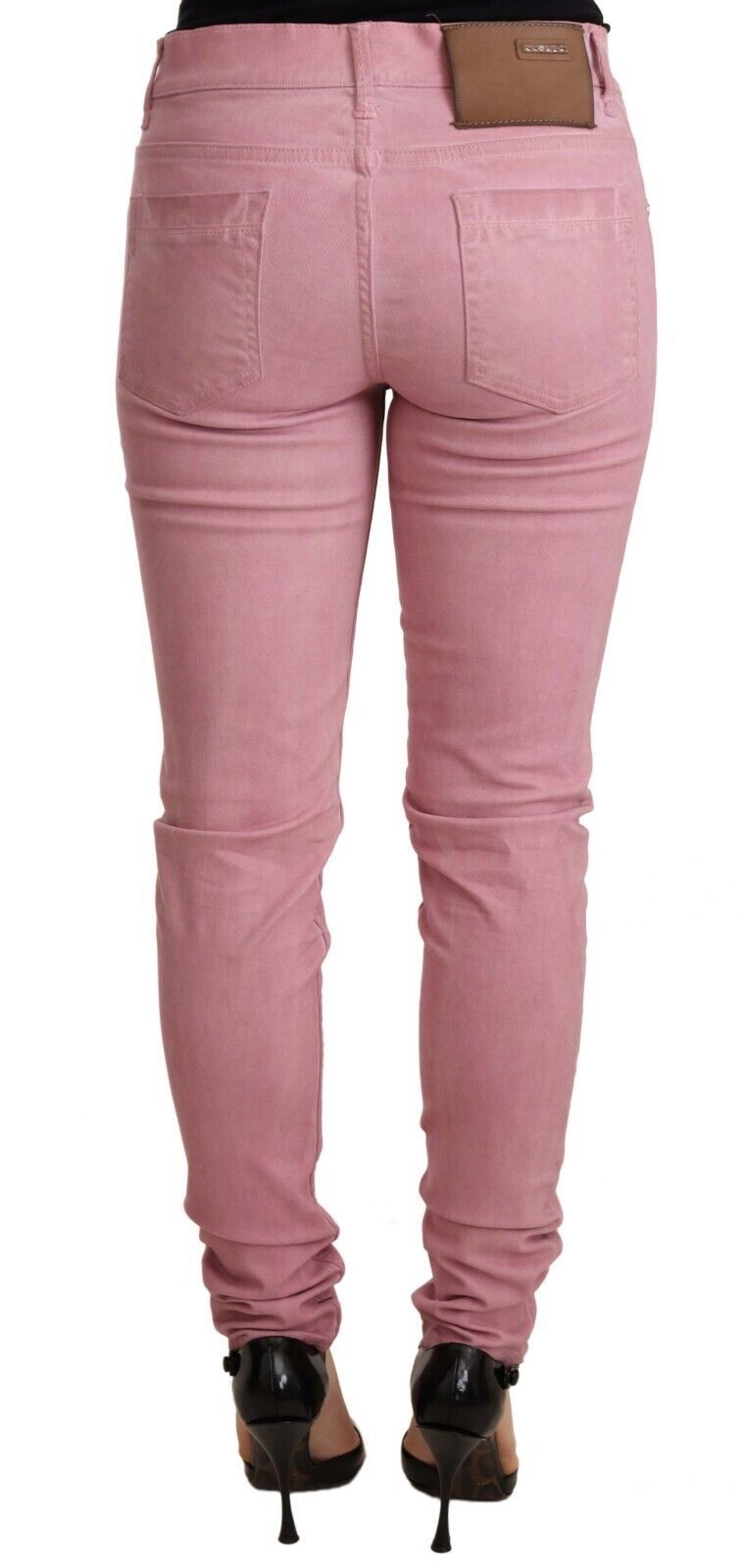 Elegant Slim Fit Pink Denim Jeans