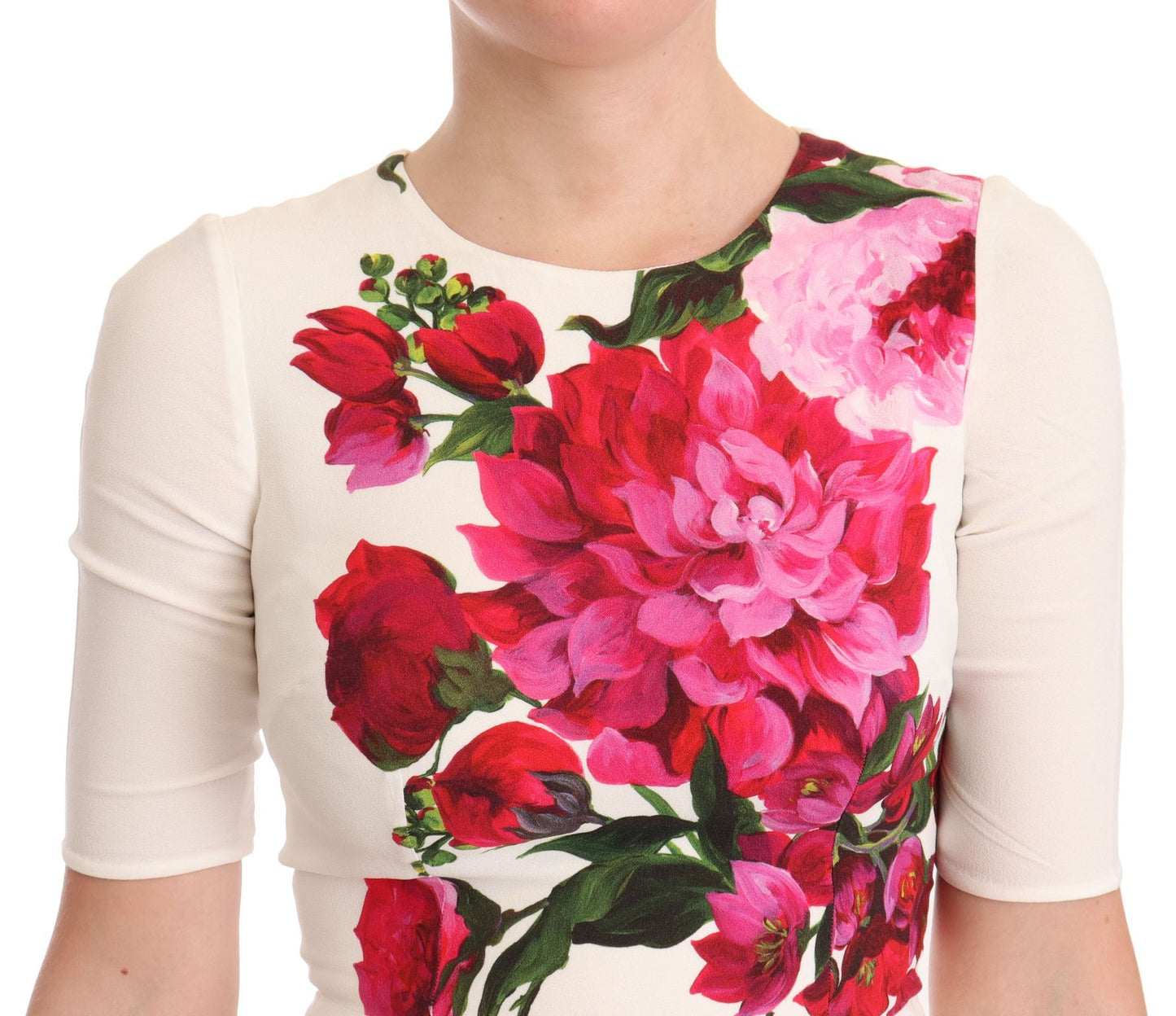 Elegante bloemen midi bodycon jurk