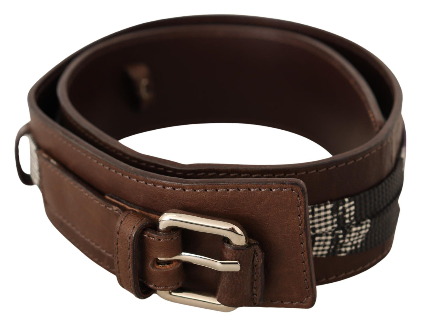 Elegant Brown Leather Fashion Belt