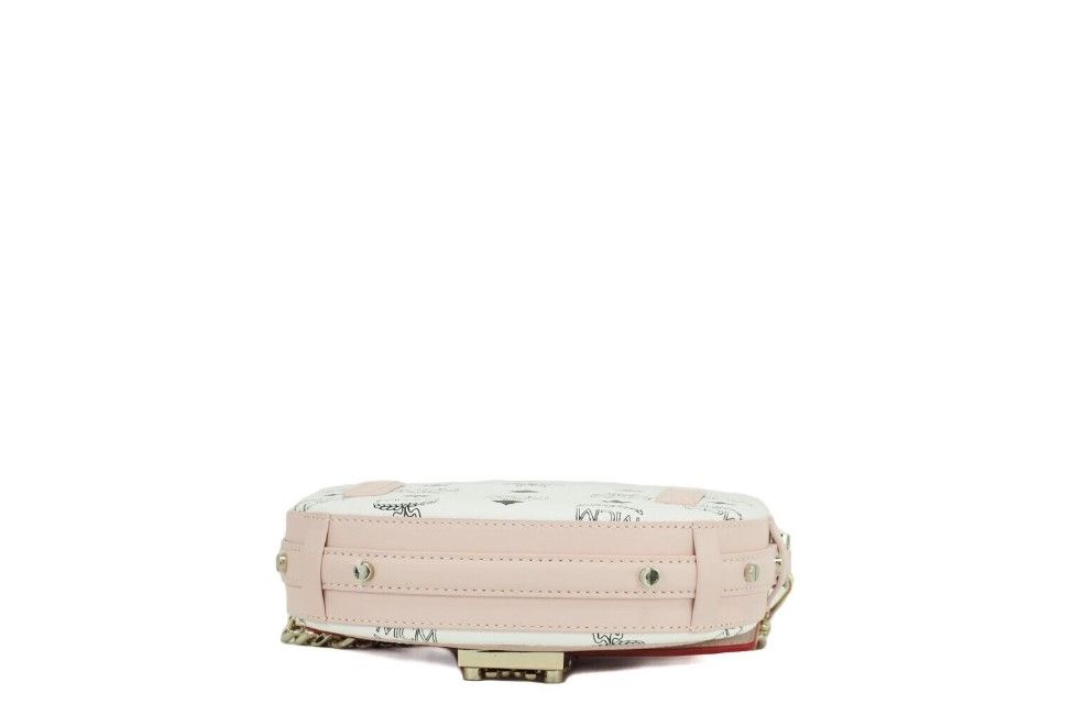 Patricia Mini Firefly Rode Visetos Leren Crossbody Riem Handtas Tas Portemonnee