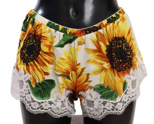 Zonnebloem Kant Lingerie Shorts - Zijdemix