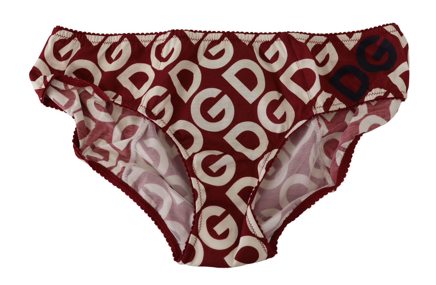 Chic Maroon White Logo Zwembroekje