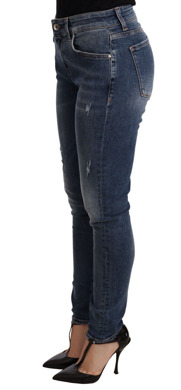 Elegante, slim-fit skinny jeans met distressed-effect