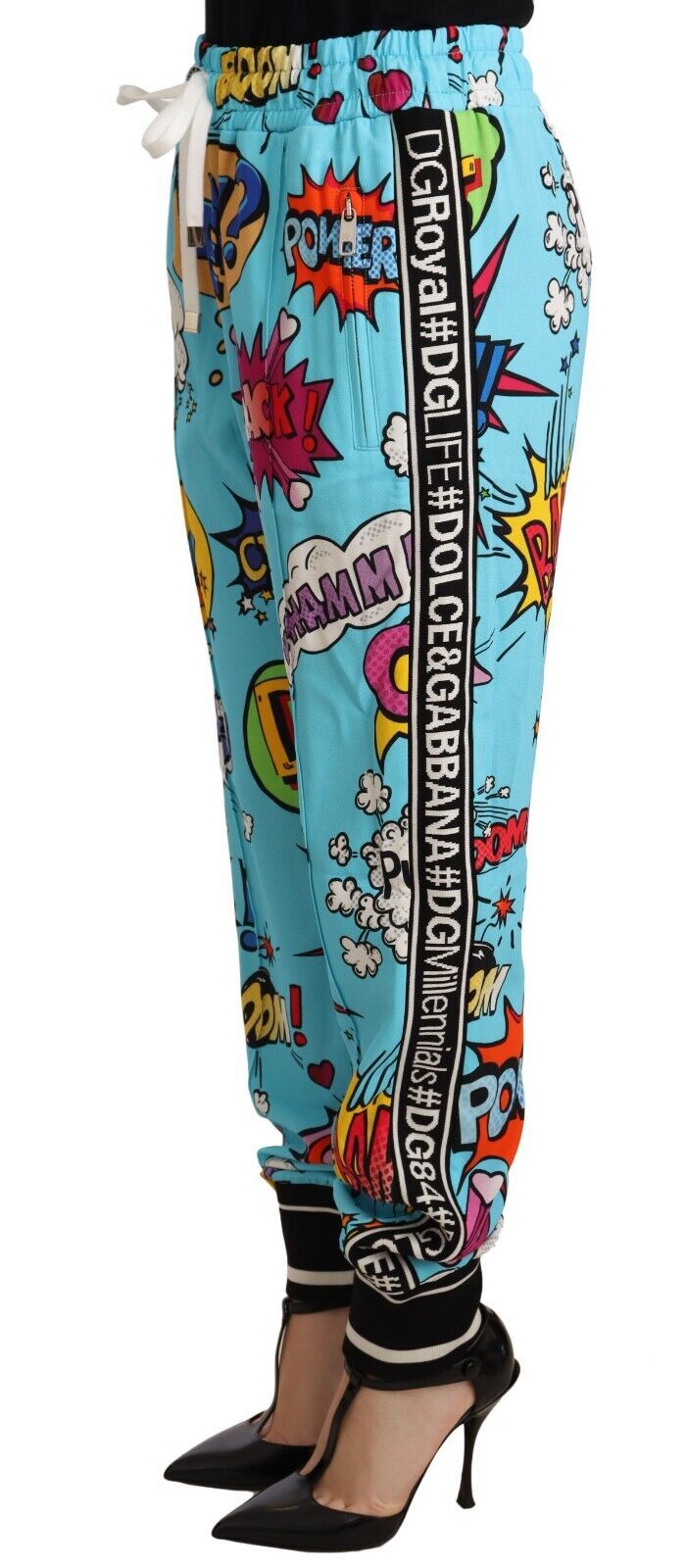 Chique Cartoon Print Gebreide Joggingbroek