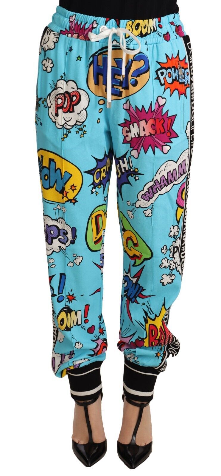 Chique Cartoon Print Gebreide Joggingbroek