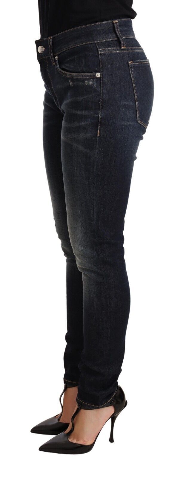 Chique blauwe skinny skinny jeans