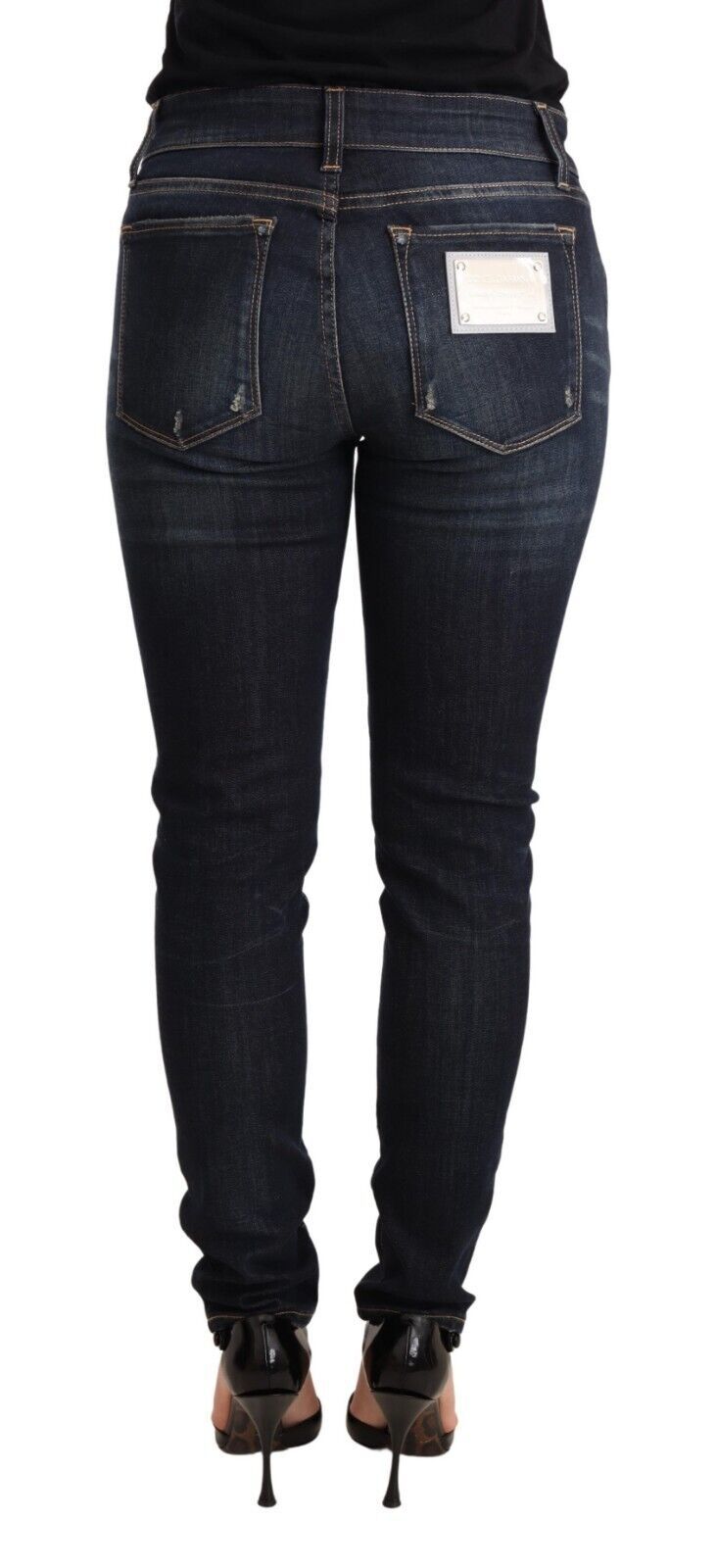 Chique blauwe skinny skinny jeans