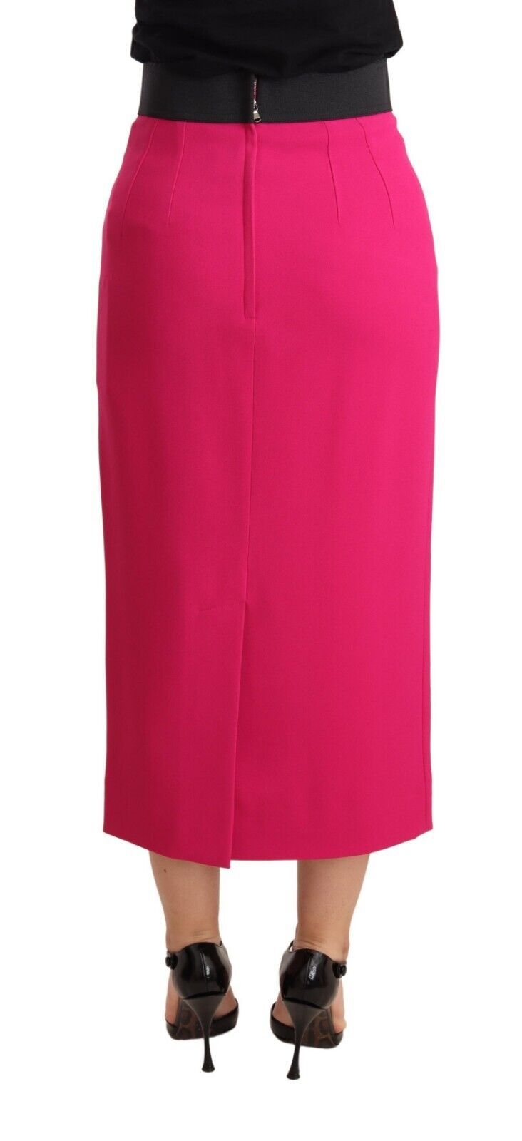 Elegante hoge taille kokerrok in roze