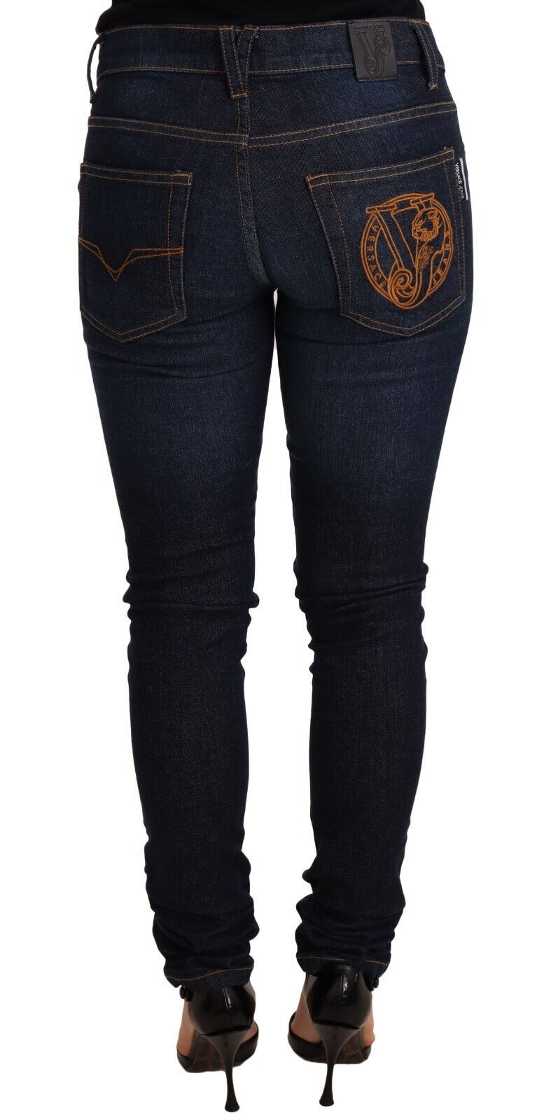 Elegante skinny designer jeans met lage taille