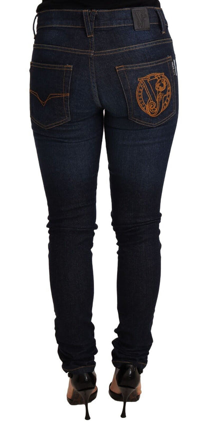 Elegante skinny designer jeans met lage taille