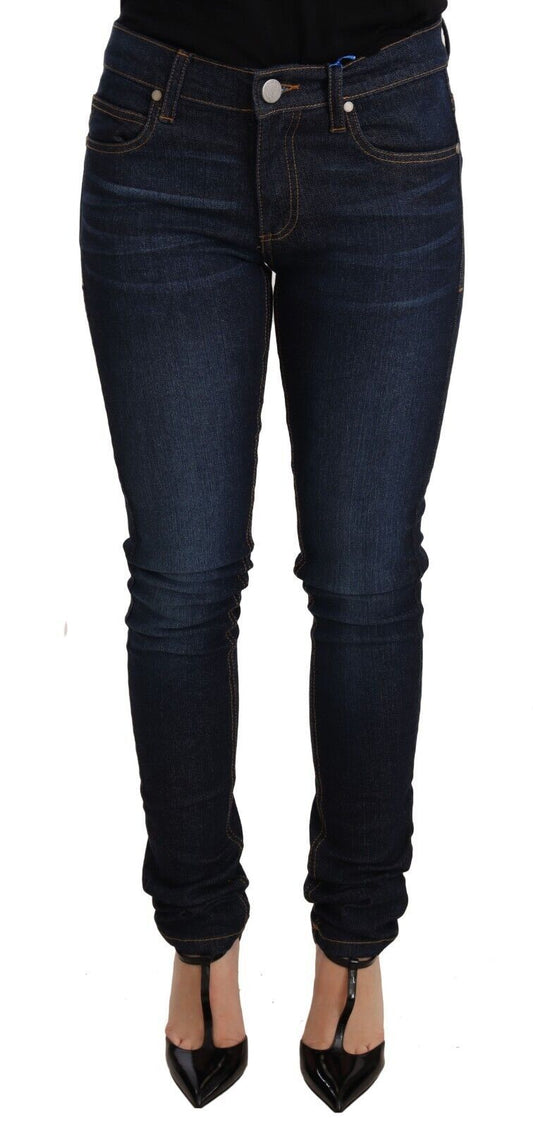 Elegante skinny designer jeans met lage taille