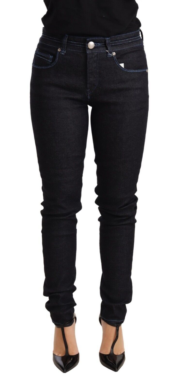 Strakke skinny denim met lage taille