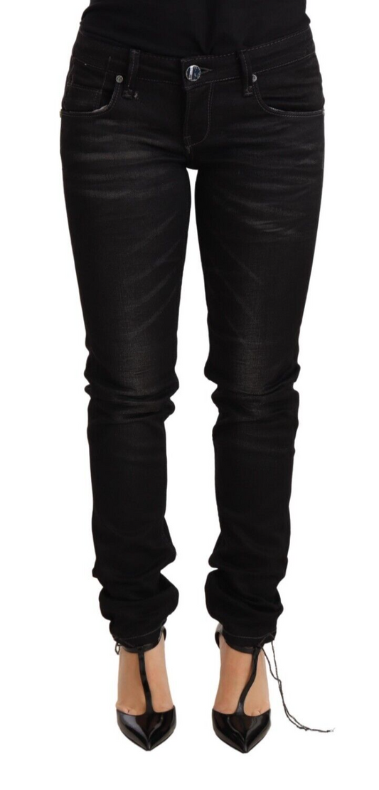 Strakke zwarte skinny jeans met wassing