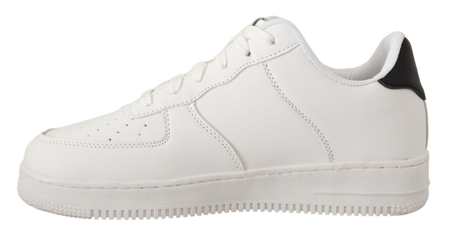 Chique witte leren lage sneakers