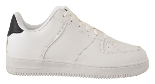 Chique witte leren lage sneakers