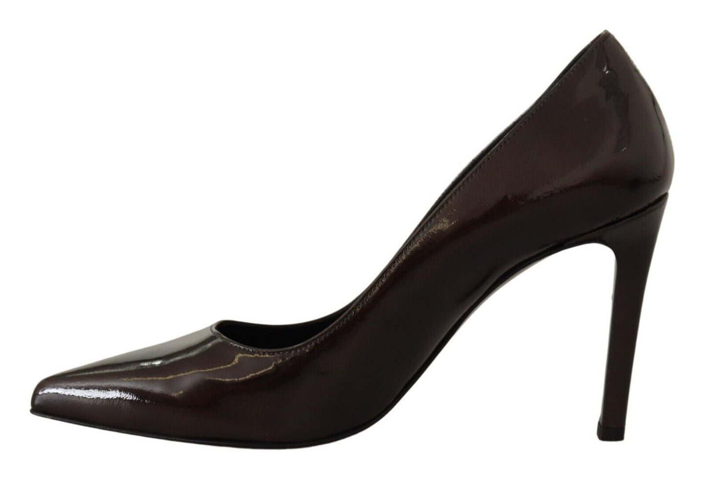 Elegante bruine leren pumps met hak