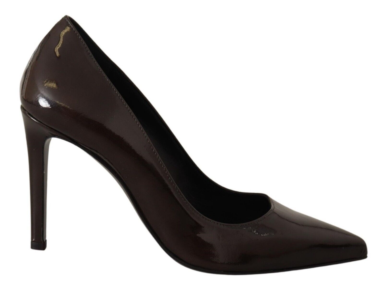 Elegante bruine leren pumps met hak