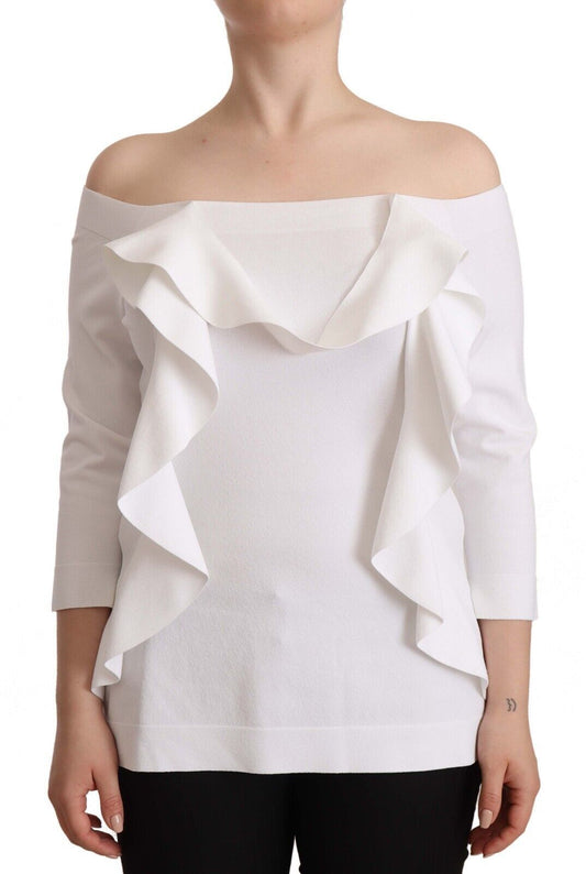 Chique off-shoulder blouse met lange mouwen