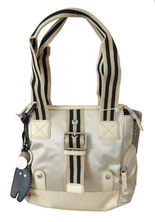 Chique beige stoffen handtas