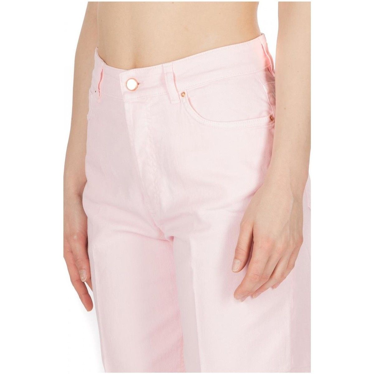 Roze katoenen damesjeans