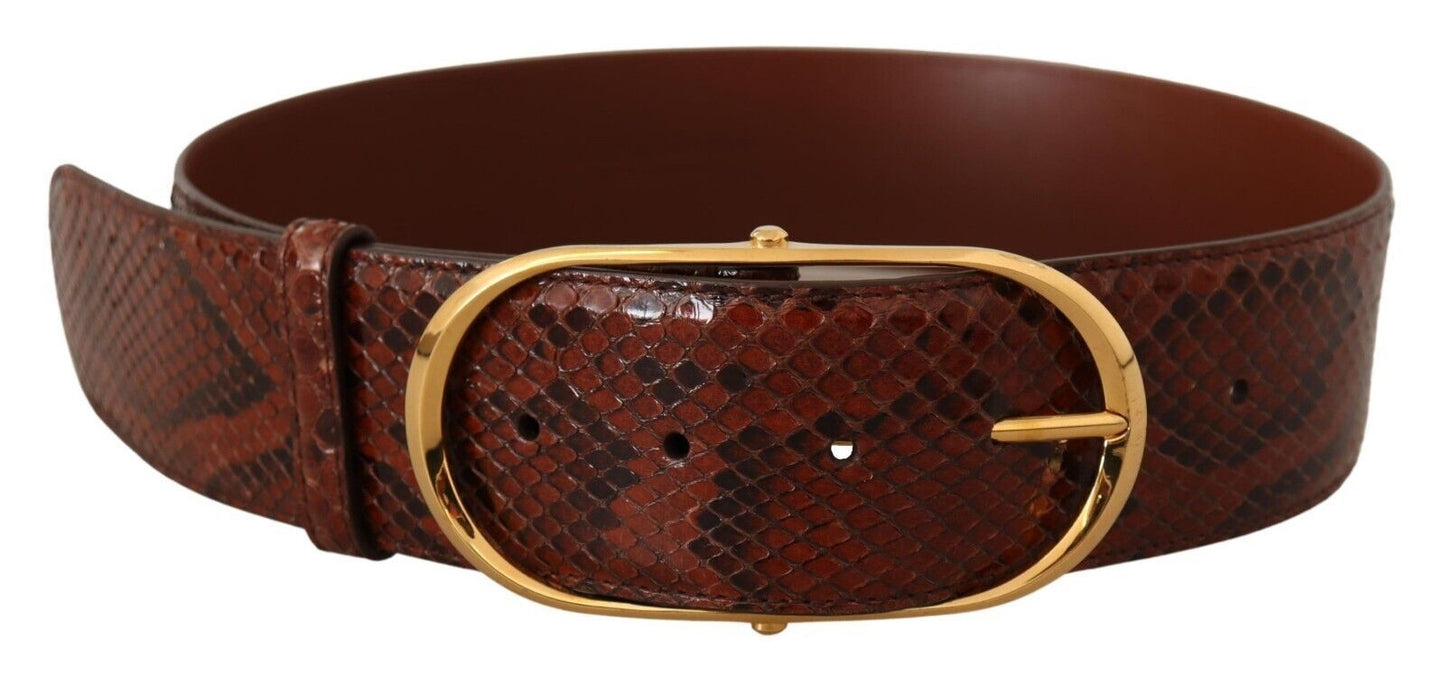 Elegante Python Slangenhuid Leren Riem