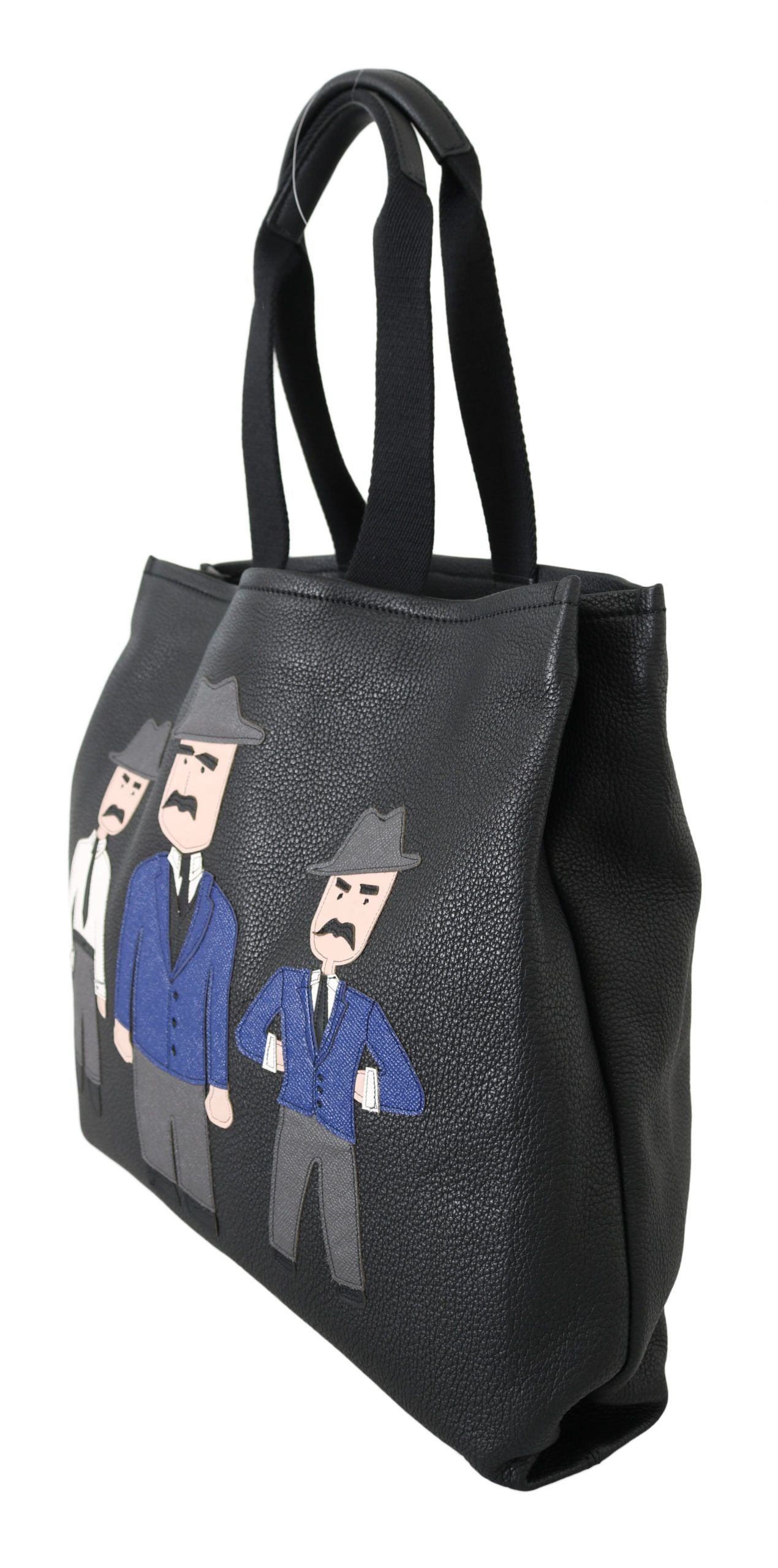 Elegante zwarte leren tas voor heren