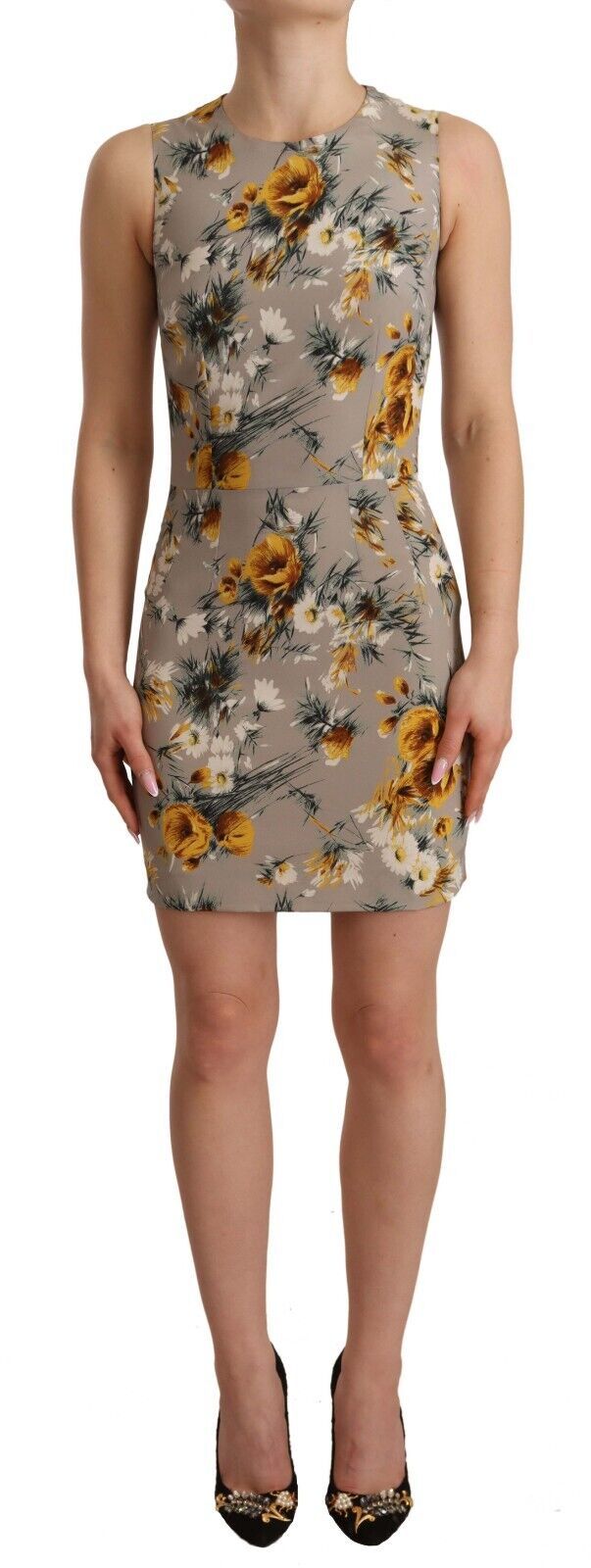 Elegante bloemen mantel mini-jurk