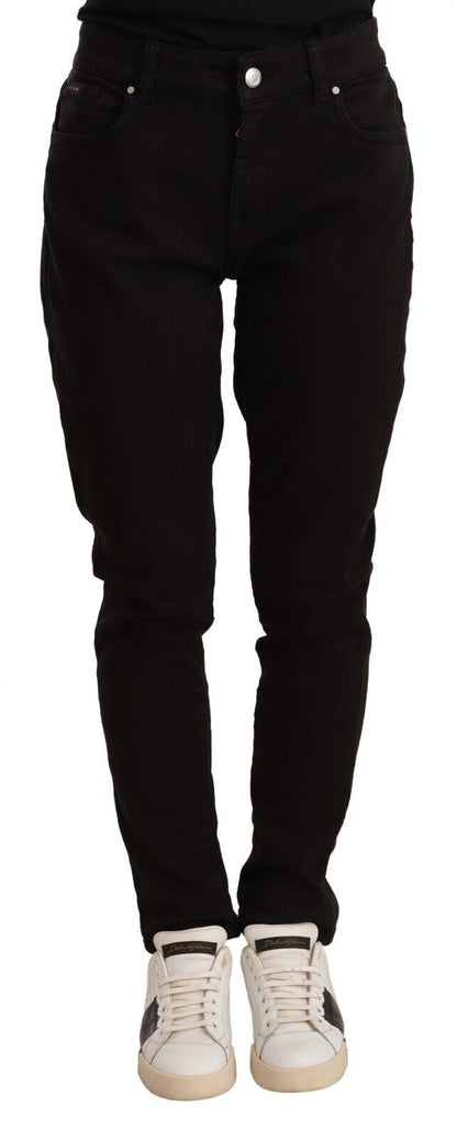 Elegante, zwarte skinny jeans met slanke pasvorm