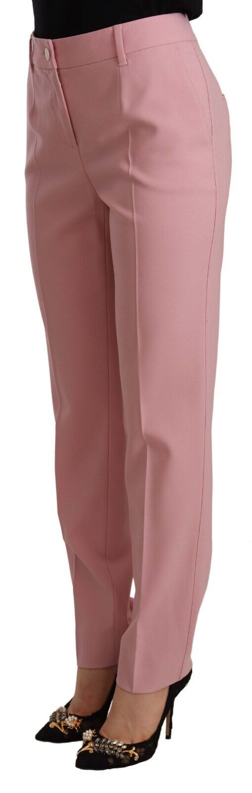 Elegante roze high-waisted broek