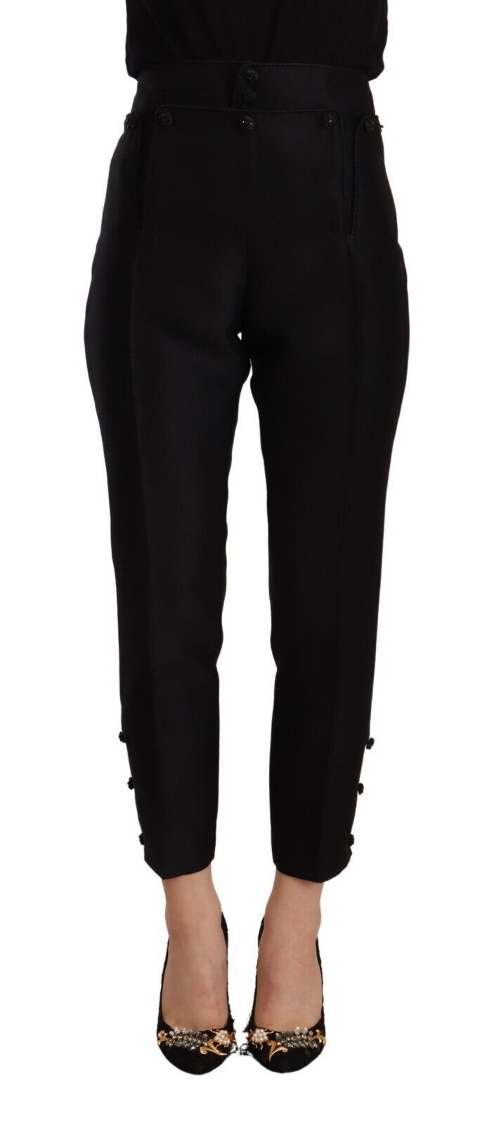 Elevated Elegance High-Waist Skinny Trousers