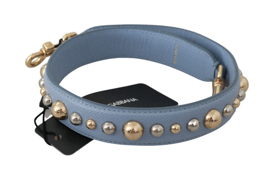 Elegante blauwe leren schouderband