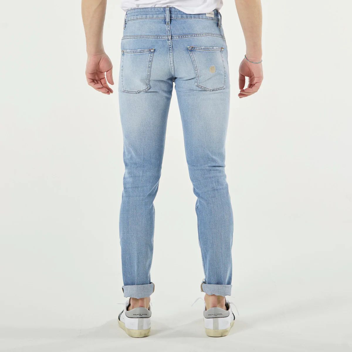 Chique lichtblauwe slim fit denim