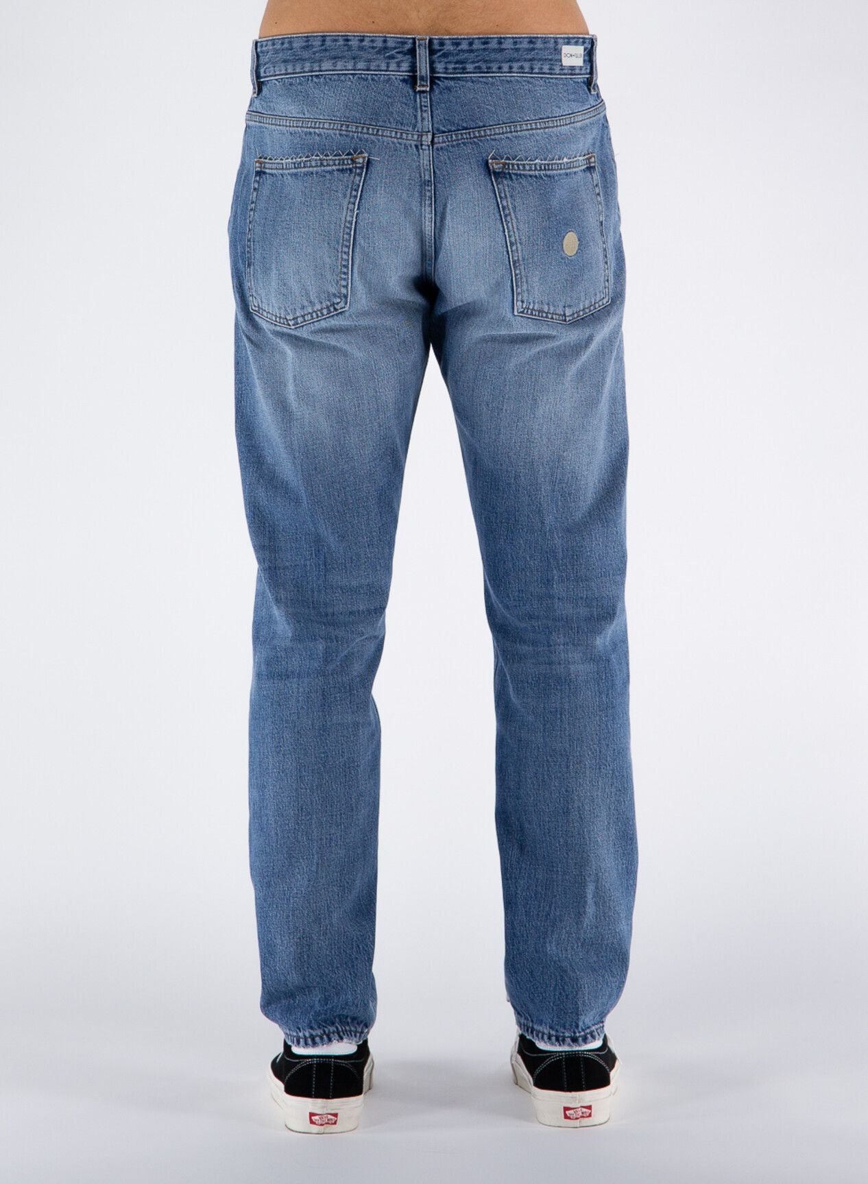 Elegante Medium Wash Heren Katoenen Jeans