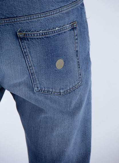 Elegante Medium Wash Heren Katoenen Jeans