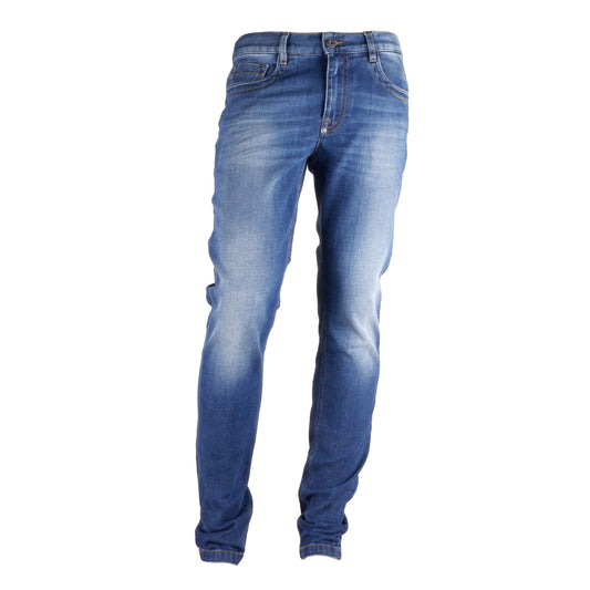 Strakke donkerblauwe regular fit jeans