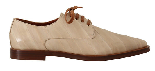 Elegante beige palingleren formele flats