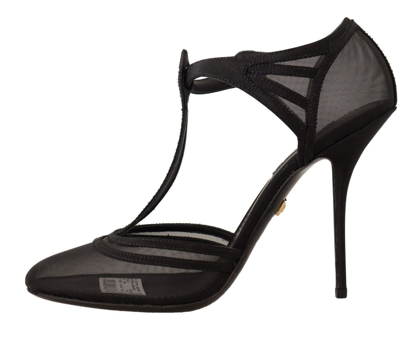 Elegante Mesh T-Strap Stiletto Pumps