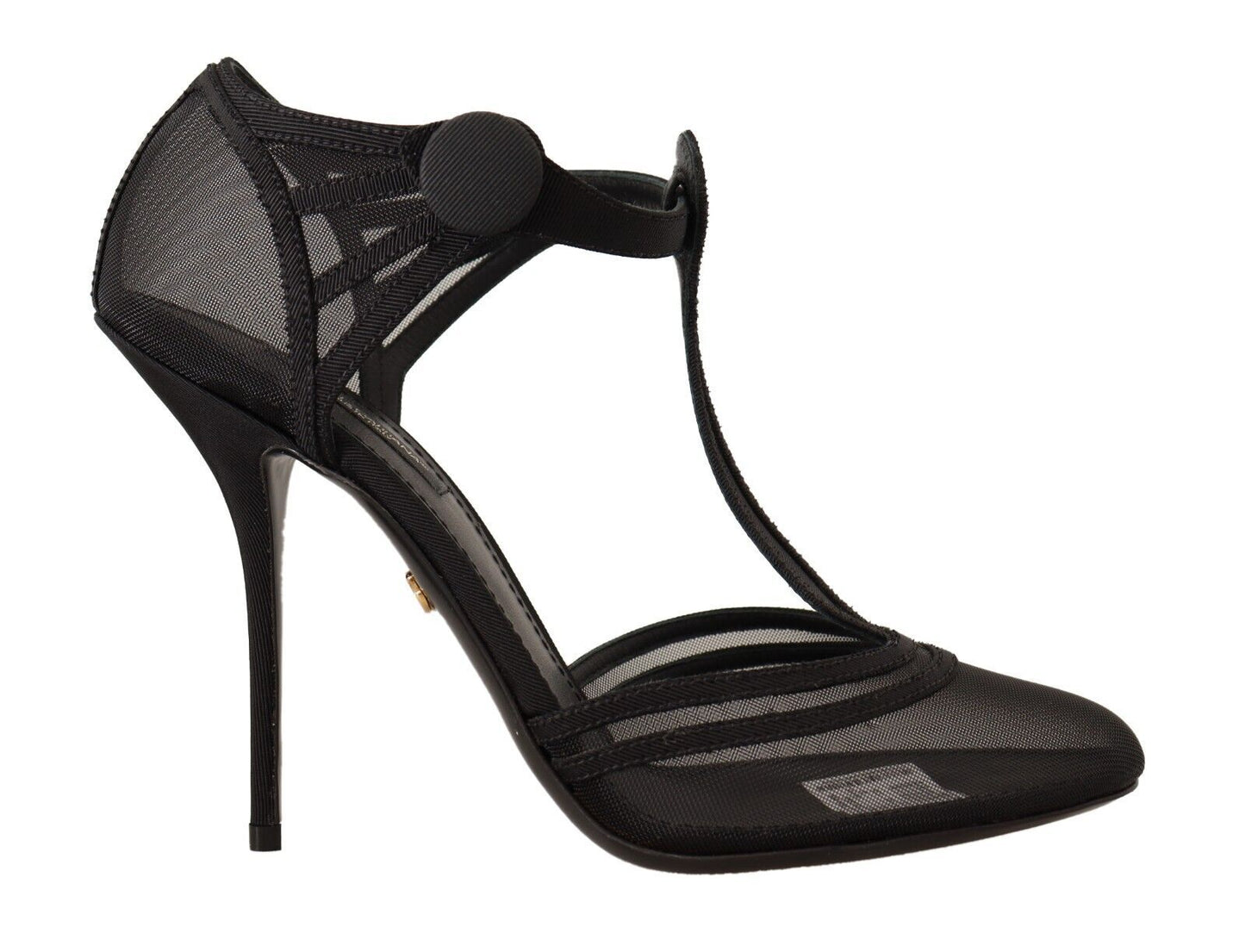 Elegante Mesh T-Strap Stiletto Pumps