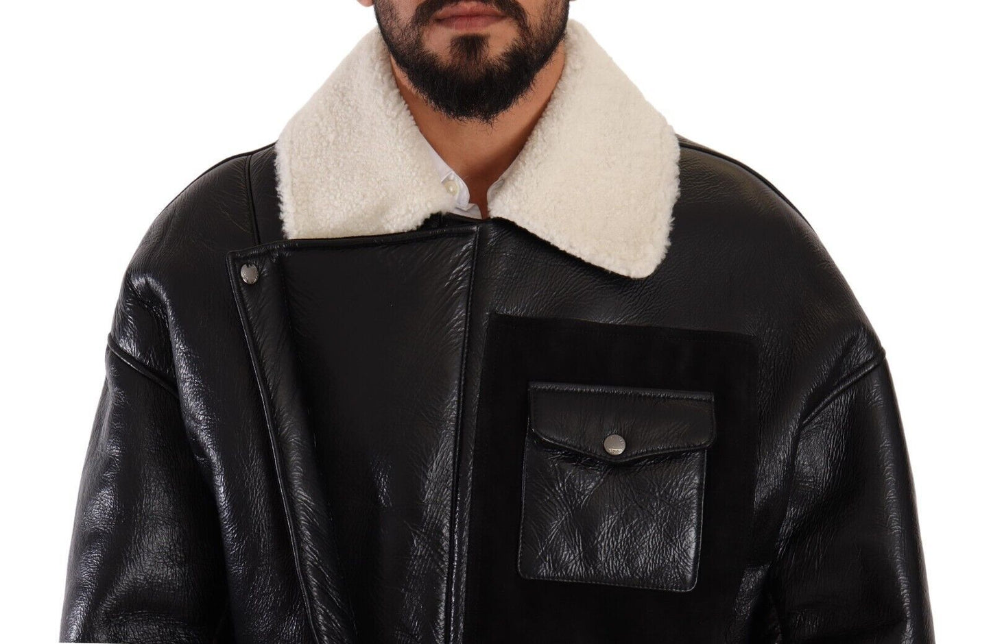 Elegant Shearling Biker Jacket