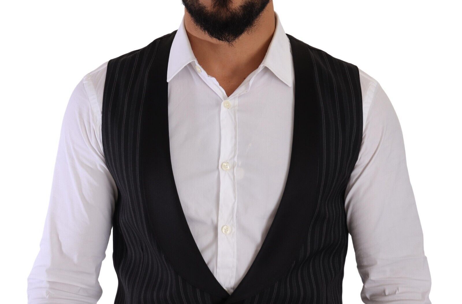 Elegante gestreepte formele jurk vest