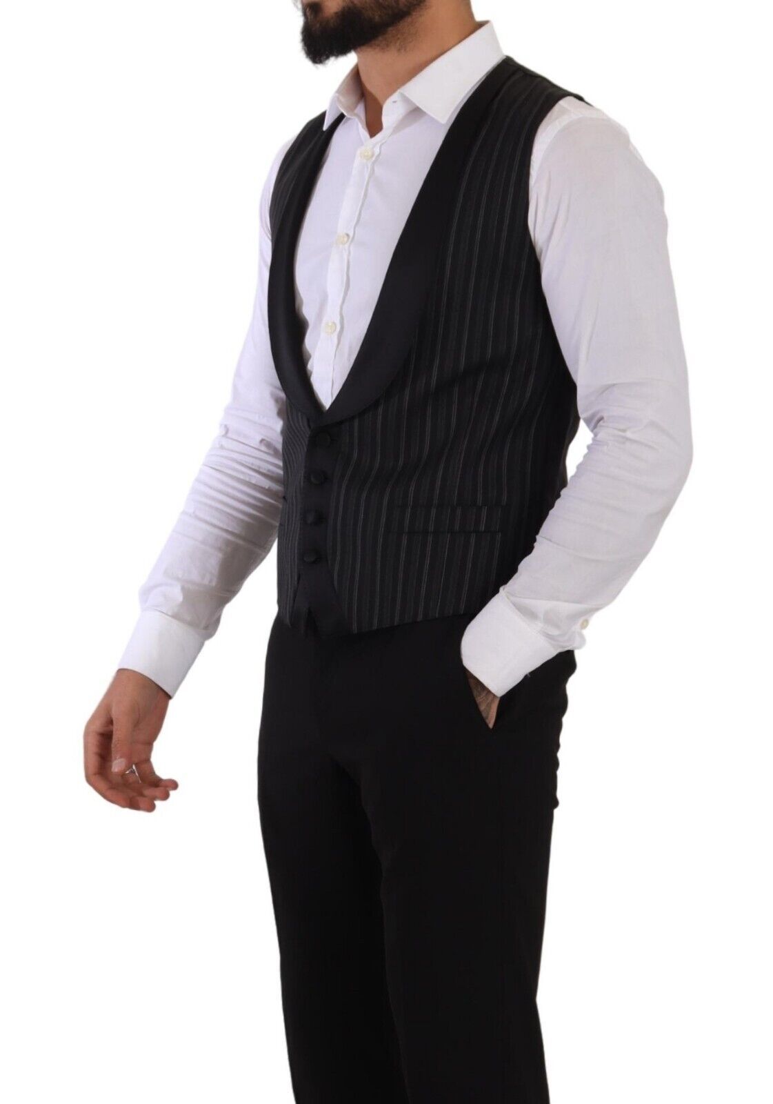 Elegante gestreepte formele jurk vest