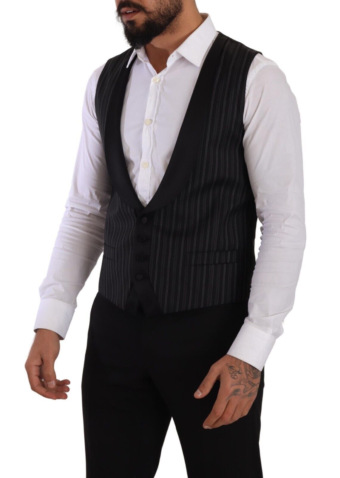 Elegante gestreepte formele jurk vest