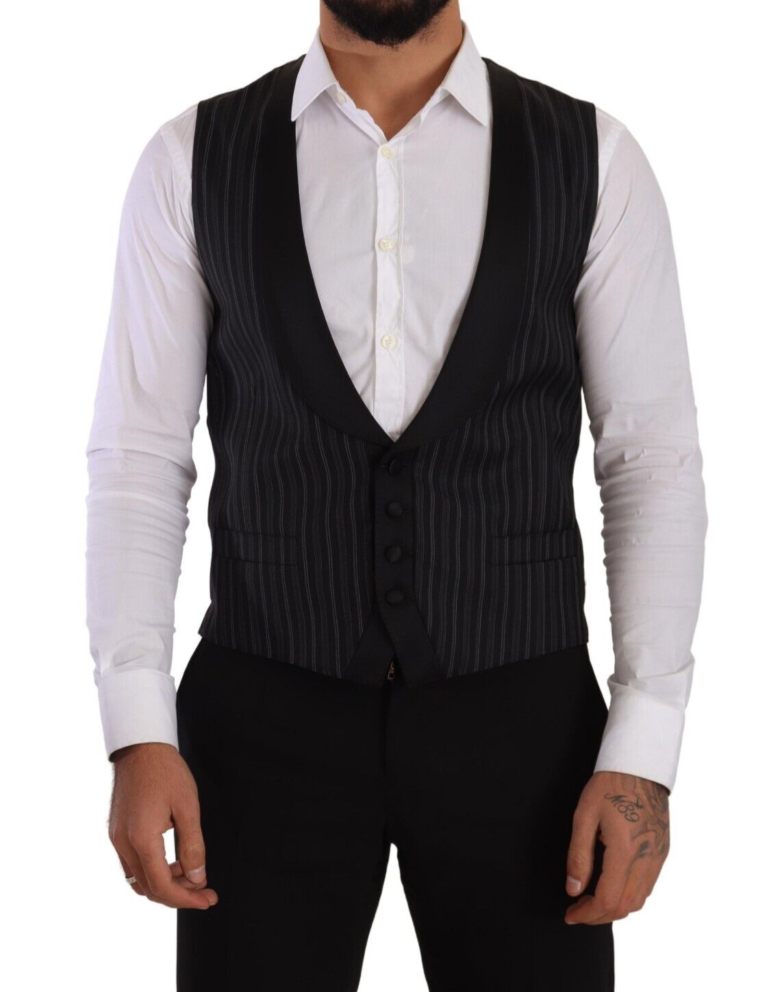 Elegante gestreepte formele jurk vest