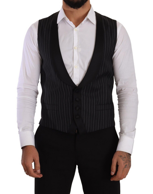 Elegante gestreepte formele jurk vest