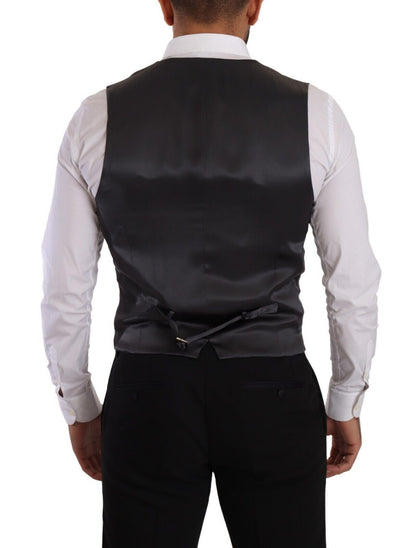 Elegante gestreepte dubbelrijs jurk vest