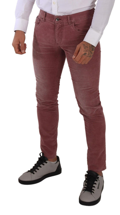 Elegant Slim Fit Corduroy Jeans