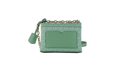 Cece Kleine Zeegroene Signature PVC Convertible Flap Crossbody Tas