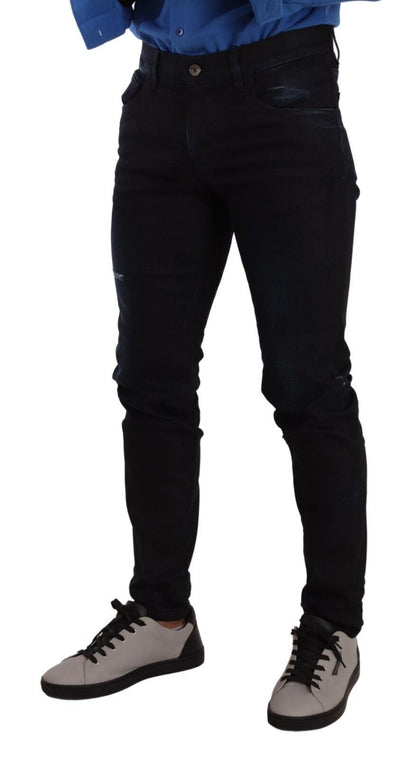 Elegante Slim Fit Skinny Jeans in Donkerblauw