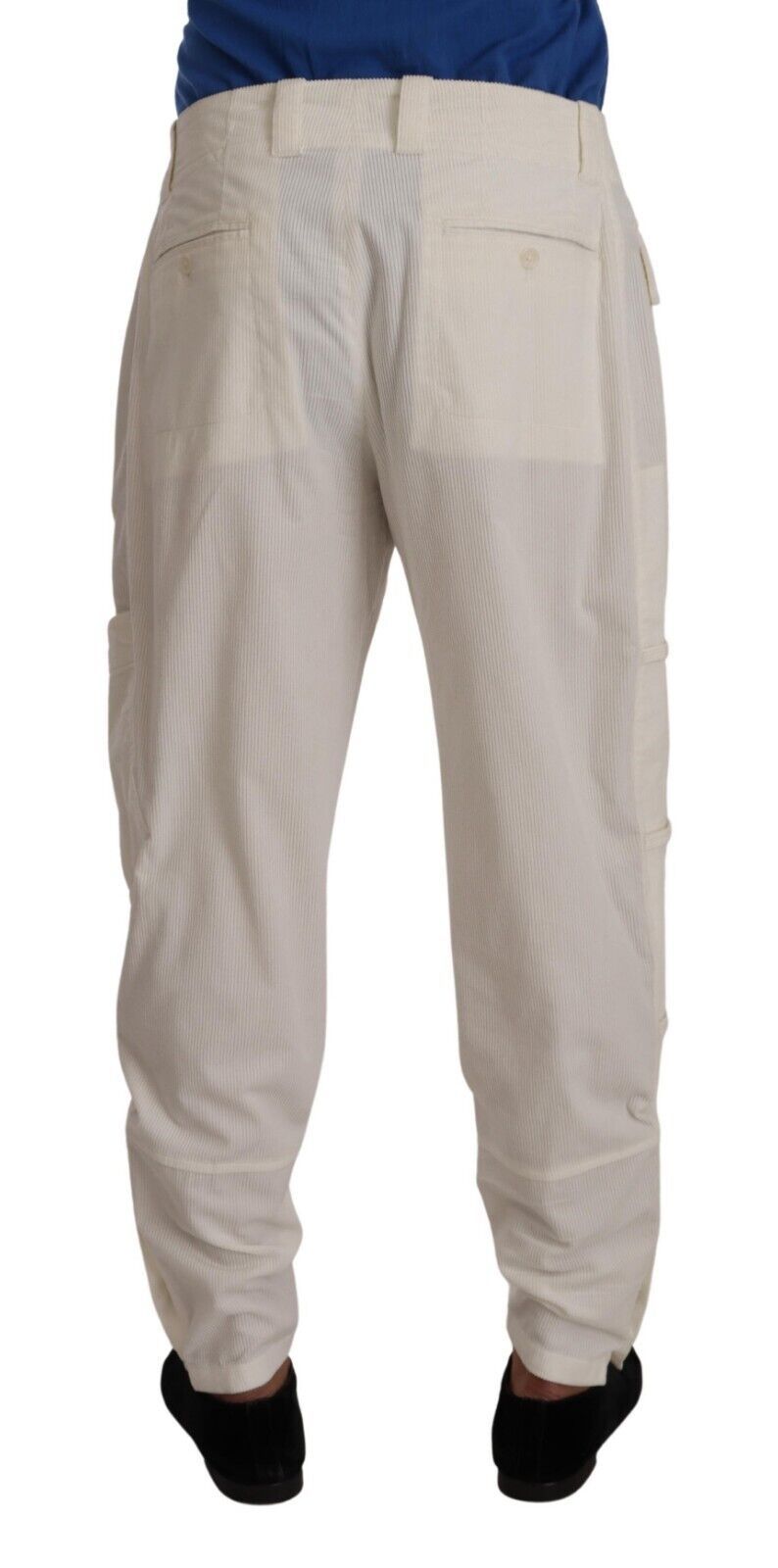 Elegant Off White Cargo Pants - Regular Fit