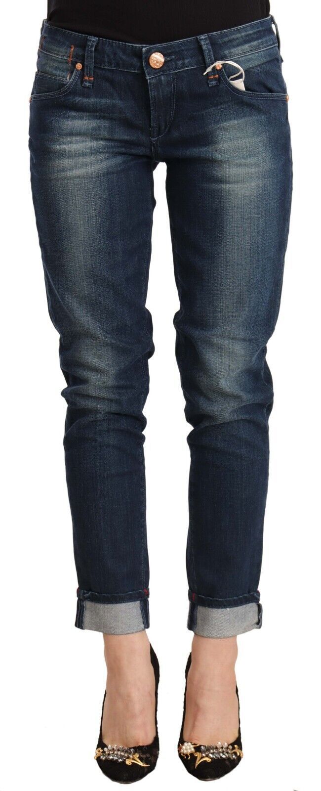 Geavanceerde skinny blauwe jeans